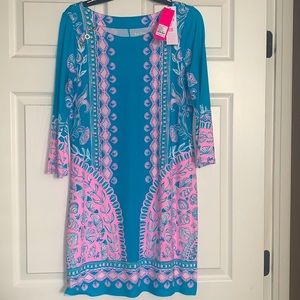 Beautiful turquoise and pink Lilly Pulitzer dress